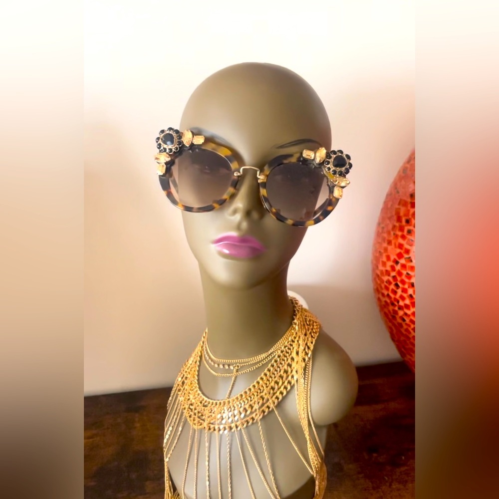 MIU MIU Crystal & Gem Sunglasses